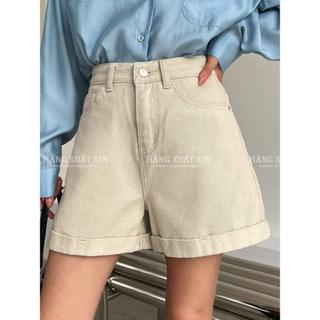 Quần sort jean nữ cạp cao P&B