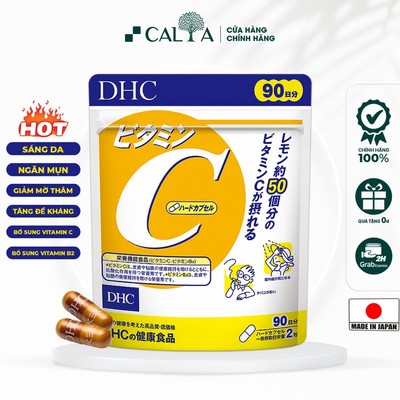 Viên Uống DHC Vitamin C Nhật Bản Sáng Da, Mờ Thâm Mụn - DHC Vitamin C Hard Capsule 30 Ngày/90 Ngày