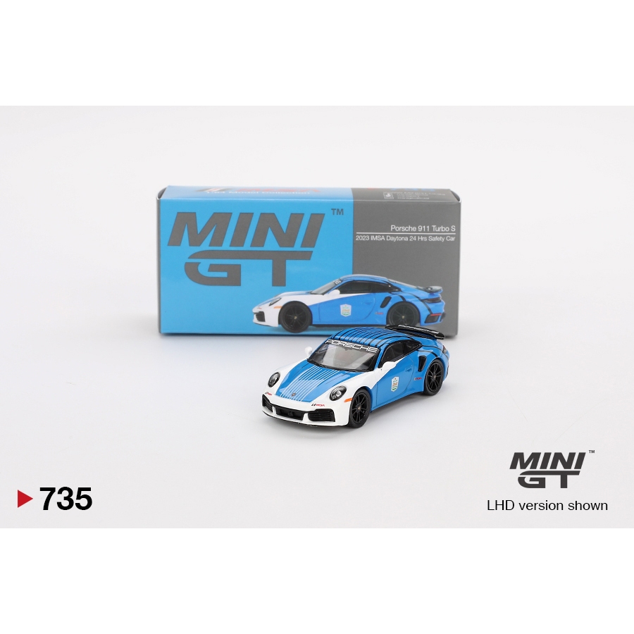 MÔ HÌNH 1:64 MINI GT - Porsche 911 Turbo S Safety Car 2023 IMSA Daytona 24 Hrs