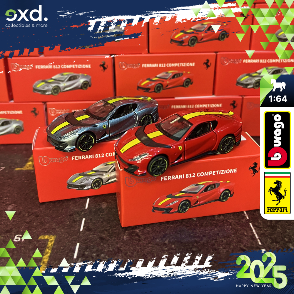 [MỚI] Bburago 1/64 Ferrari 812 Competizione mới ra mắt 2025 | Bản quyền | Mô hình xe đồ chơi cao cấp