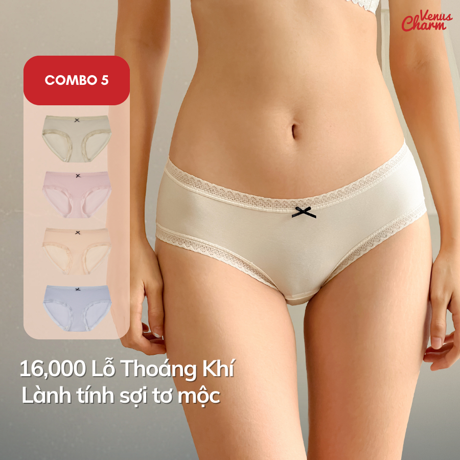 Quần lót nữ cao cấp Venus Charm thun lạnh ngàn lỗ thoáng nhẹ mát nhanh khô kháng khuẩn 8917 | BigBuy360 - bigbuy360.vn