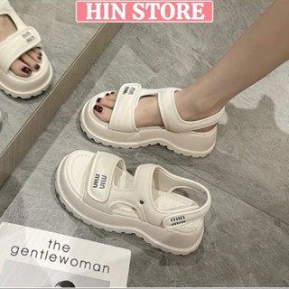 Giày sandal nữ đế cao 6cm quai hậu siêu nhẹ phong cách ulzzang Hàn Quốc MS01