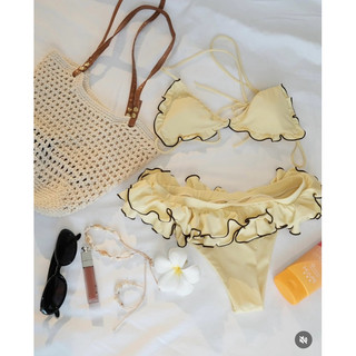 BIKINI EMMA Bikini 2 Mảnh Basic Phối Viền Bèo Xoè Tôn Dáng