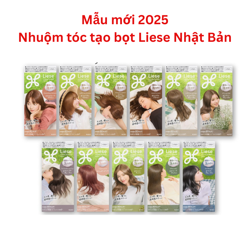  Nhuộm tóc dạng bọt Liese Prettia Kao Nhật Bản 