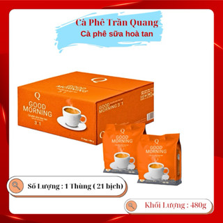 [1 THÙNG] Cà Phê Sữa  Trần Quang Good Morning - cafe thùng 21 bịch