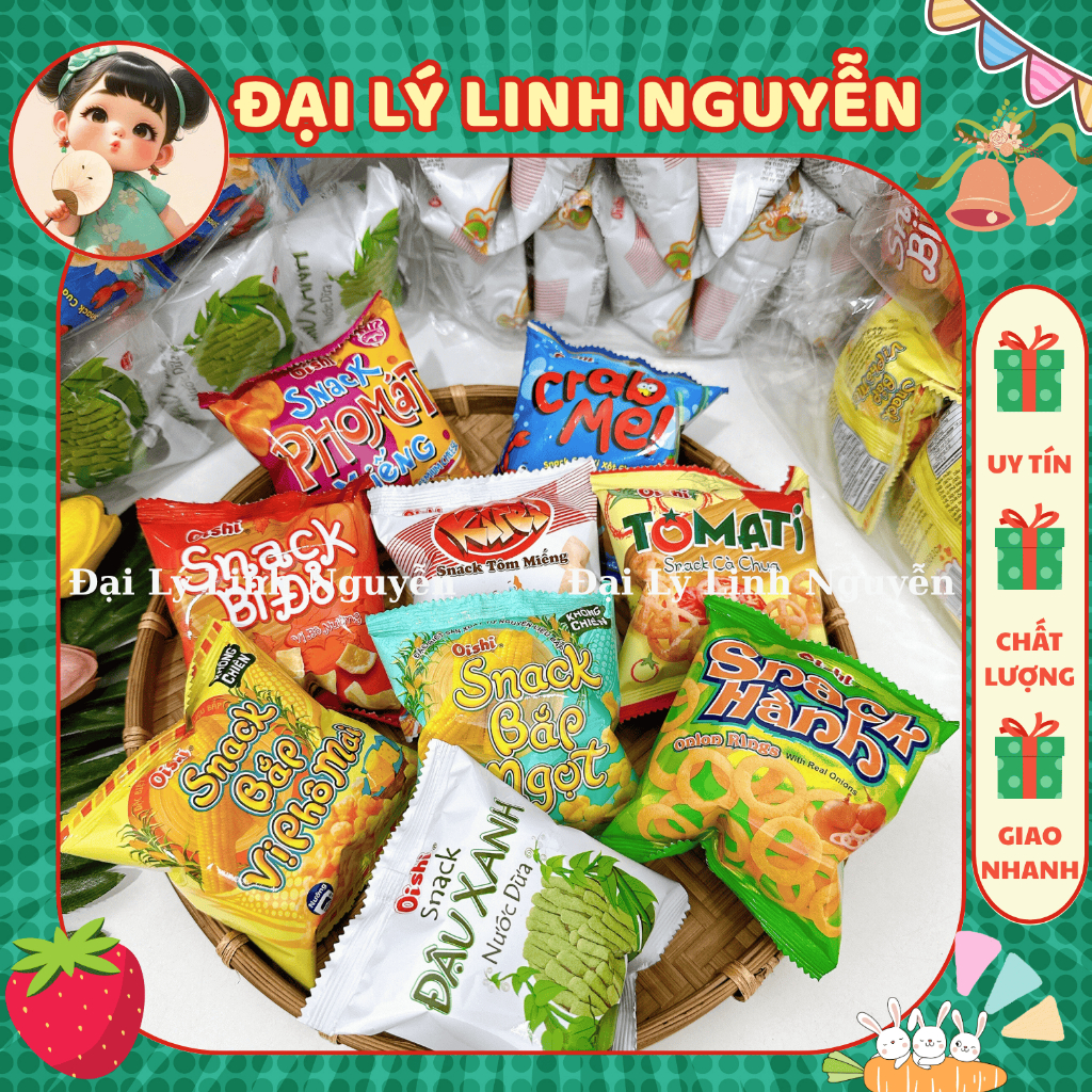 [COMBO 10 GÓI] Bim Bim Oishi (GÓI MINI 6G) đủ vị hàng chính hãng
