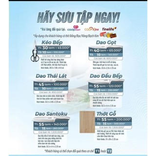 1 Tem COOPMART đổi bộ DAO ROYA ( đi đơn từ 5tem)