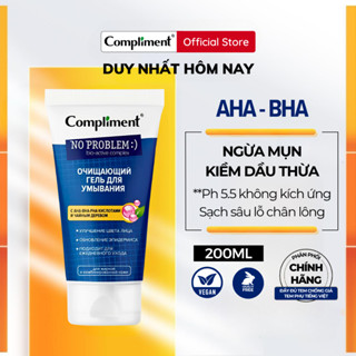 Sữa Rửa Mặt Compliment No Problem Giúp Làm Sạch Sâu, Hỗ Trợ Giảm Mụn, Không Khô Da 200ml