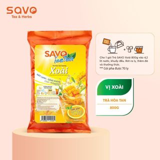 SAVO TRÀ HÒA TAN - VỊ XOÀI (Hộp 16 gói - Túi 800g)