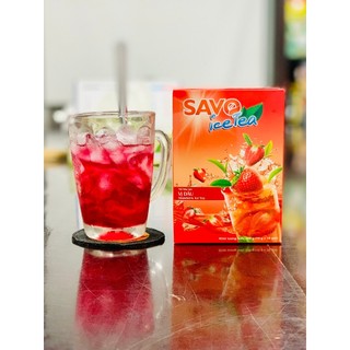 SAVO TRÀ HÒA TAN - VỊ DÂU (Hộp 16 gói)