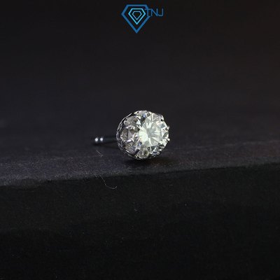 Bông tai nam Moissanite 5 ly có kèm thẻ tra cứu đá phong cách cá tính BTAM0017 - Trang Sức TNJ