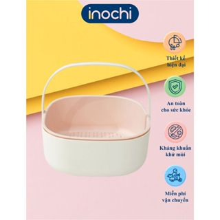 [INOCHI] Bộ thau rổ có quai xách Yoko 27cm, nhựa nguyên sinh cao cấp, kháng khuẩn, an toàn sức khỏe.