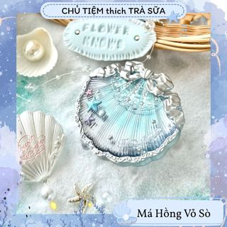   SẴN - Hỏa Tốc HCM  Má Hồng Có Nhũ Vỏ Sò Biển Xanh Shell's Jewel Flower Knows 5 Màu In Nổi 