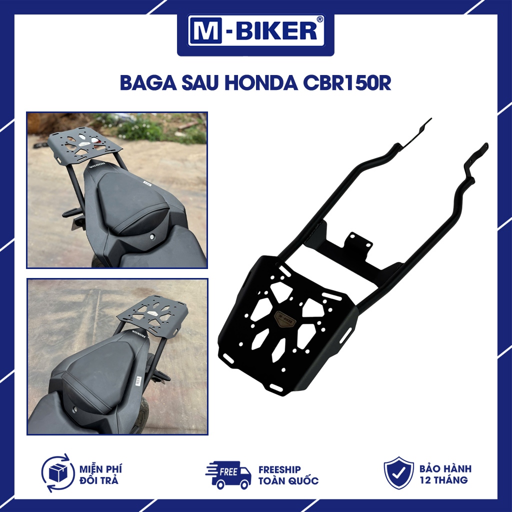 Baga CBR150, Baga sau gắn thùng CBR150, Cảng sau CBR150 gắn thùng nhôm -  thùng Givi