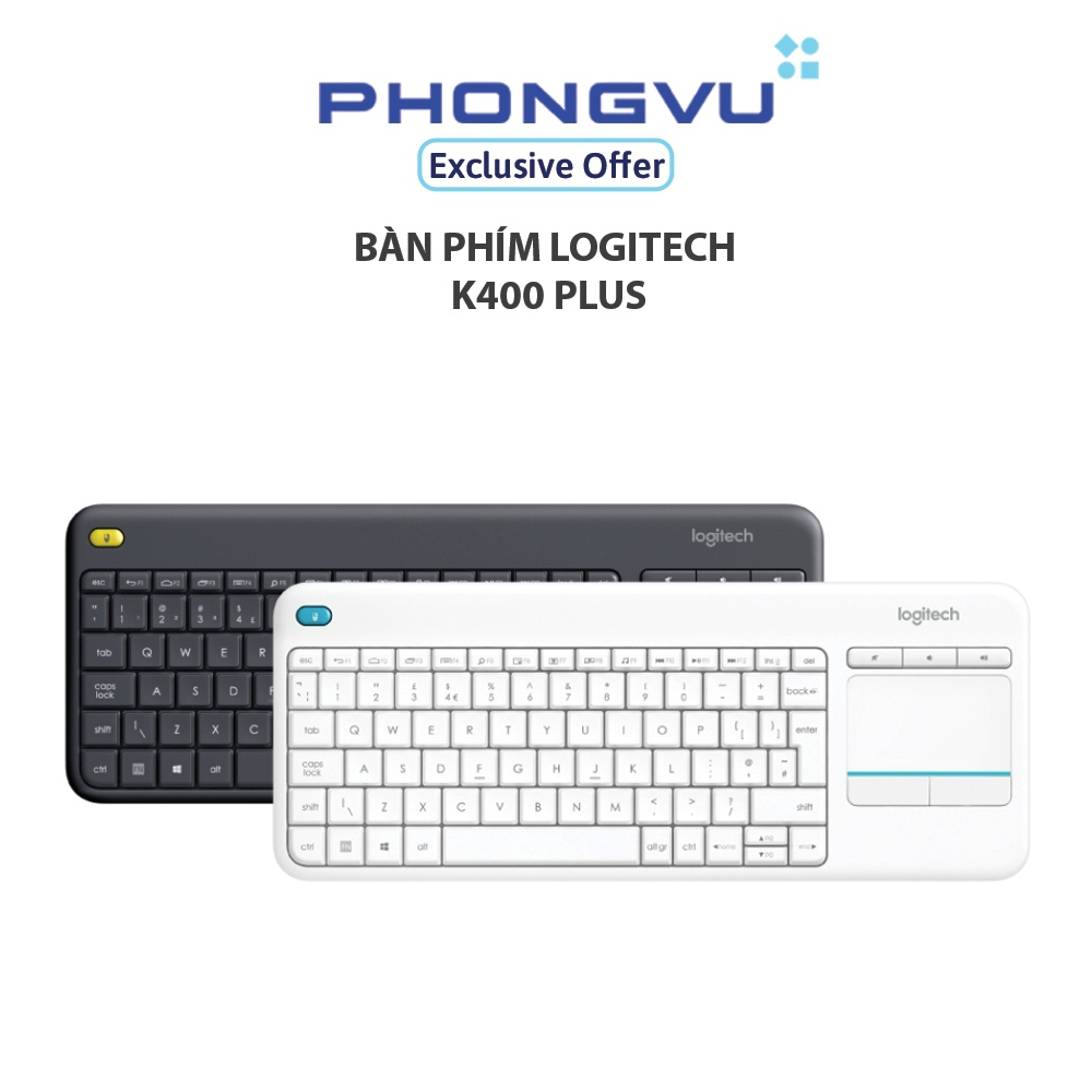 Bàn phím Logitech K400 Plus không dây - Bảo hành 12 tháng