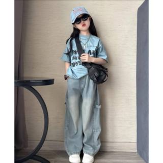 M69/ Set áo phông kèm quần jean sành điệu đi học, đi chơi cho bé từ 15-50kg