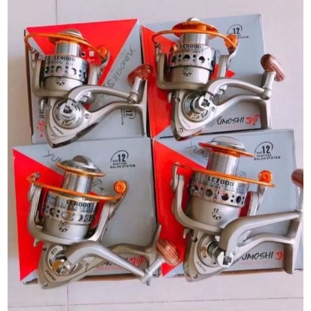 Máy câu cá YOMOSHI LC kim loại đủ size 3000 4000 5000 6000