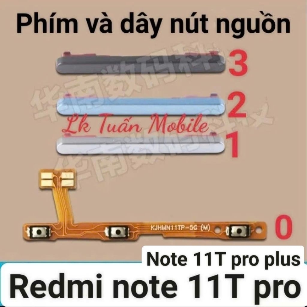 Phím volume, nút volume, mạch dây nút nguồn ch0 redmi note 11T pro/ Note 11T pro Plus