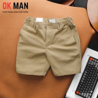 Quần short nam vải Kaki Cạp chun co giãn form Slimfit 10 màu chất vải cao cấp thoáng mát thấm hút tốt Okman QSKK