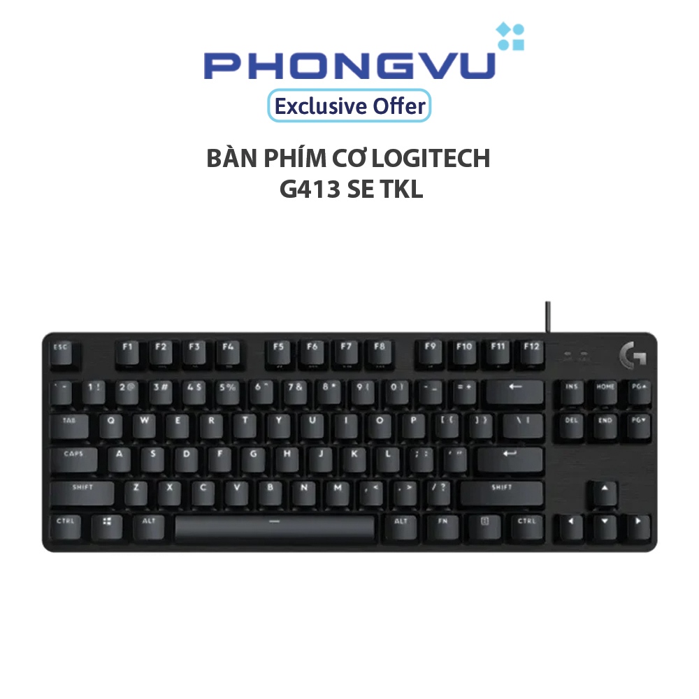 Bàn phím cơ Logitech G413 SE TKL (Tactile Switch) (920-010448) - Bảo hành 24 tháng