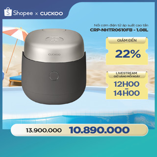 Nồi cơm điện áp suất kép cao tần Cuckoo 1.08L CRP-NHTR0610FB - Màu đen- Lòng nồi phủ men Xwall độc quyền