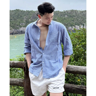 Áo Sơ Mi Kẻ Linen Cao Cấp Tay Dài Nam Nữ Unisex Vibes Summer Form Rộng Oversize Mặc Thoáng Mát SM076