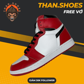 Giày Sneaker Thể Thao Mã Số 1 Cổ Cao Trắng Đỏ Đen - Than.Shoes
