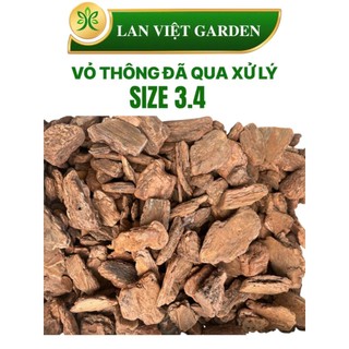 [5kg + Tặng 1kg] Vỏ Thông  Size 3-4 cm Trồng Lan Đã Qua Xử Lý,Loại Đẹp Cao Cấp Lan Việt Garden