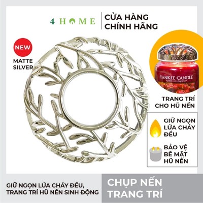 Chụp nến trang trí Yankee Candle - Matte Silver