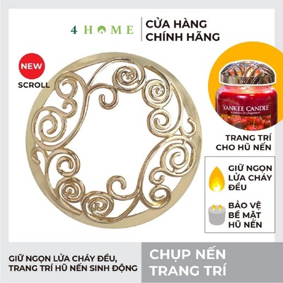 Chụp nến trang trí Yankee Candle - Antique Gold Scroll