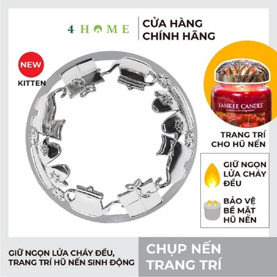 Chụp nến trang trí Yankee Candle - Matte Silver Kitten