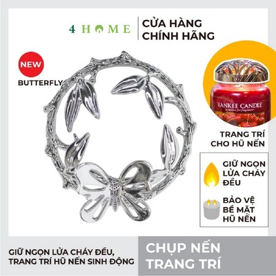 Chụp nến trang trí Yankee Candle - Matte Silver Butterfly