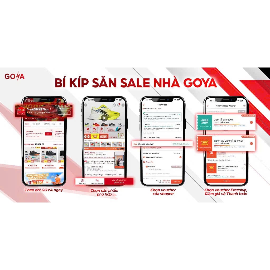 Giày thể thao chạy bộ nam nữ Goya Plus năm 2026 Công nghê EVA Foam mới nhất, nhẹ êm, nẩy vượt trội | BigBuy360 - bigbuy360.vn