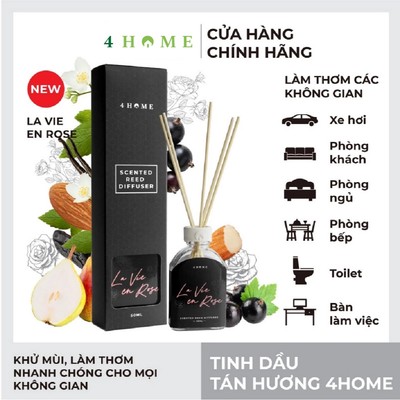 Tinh dầu tán hương 4Home từ Yankee Candle - La Vie En Rose (50ml)