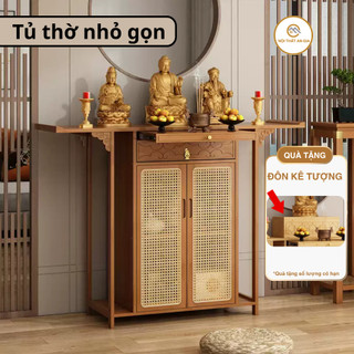  Tủ thờ TẶNG KÈM ĐÔN KÊ TƯỢNG bàn thờ phật thờ cúng ông bà mẫu bàn thờ chung cư nhỏ gọn đứng cao đẹp gỗ tre cao cấp 