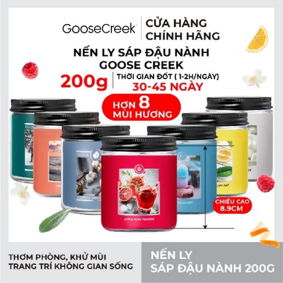 Nến Ly Sáp Đậu Nành Goose Creek 200g từ Yankee Candle (Nhiều Mùi)