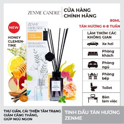 Tinh dầu tán hương Zenme - Honey Clementine - 80ml