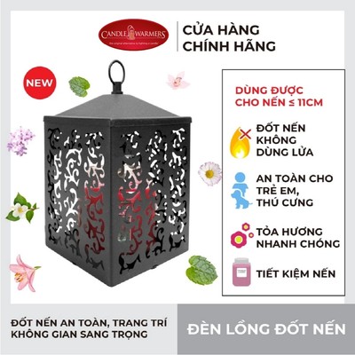 Đèn lồng đốt nến Cottage Lantern Yankee Candle - Black