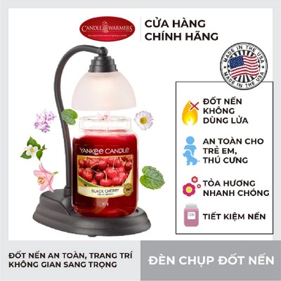Đèn chụp đốt nến Aurora Yankee Candle màu đen