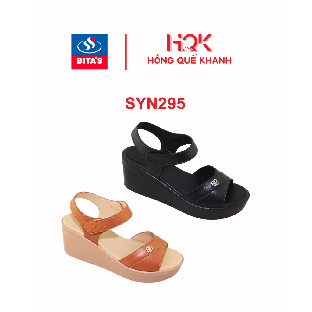 BITAS - GIÀY/SANDAL ĐẾ XUỒNG CAO 5CM KHÓA CHỰ B CÁCH ĐIỆU - HÀNG CHÍNH HÃNG-SYN295