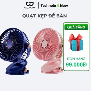 Quạt tích điện kẹp bàn mini để bàn 5 mức độ có đèn led pin 5000 MHA Và 10000 MHA cao cấp