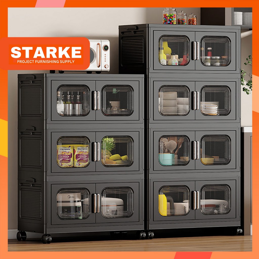 [Tối đa] STARKE 90cm Tủ nhựa đựng đồ gấp gọn rộng ,chất liệu pp cao cấp không mùi,Bánh Xe Xoay 360°M