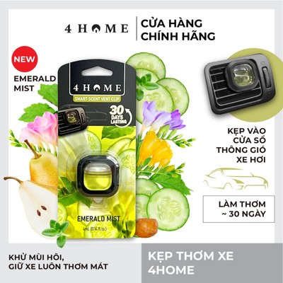 Kẹp thơm xe 4home - Emerald Mist