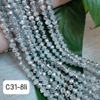 Đá pha lê bánh cam 8mm làm trang sức ,handmade,túi pha lê