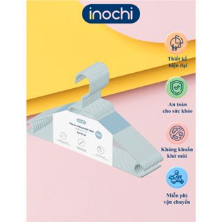 Móc áo nhựa (10 cái/lốc) chính hãng KHÔNG GIÒN GÃY PHAI MÀU, móc áo thun, quần jean