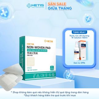 Set 10 miếng Băng dính có gạc vô khuẩn dán bảo vệ vết thương HETIS Non-Woven Pad (Nhiều size) HNP