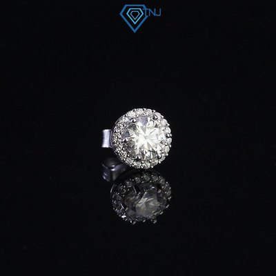 Khuyên tai bạc nam đính Moissanite 5ly nụ tròn cá tính kèm thẻ tra cứu đá cao cấp BTAM0028 - Trang Sức TNJ