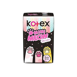 COMBO 8 GÓI Băng Vệ Sinh Kotex Minimeow Mặt Bông 8 Miếng 24cm
