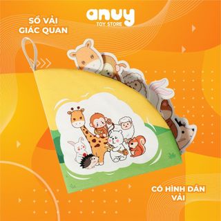 Đồ chơi montessori vải cảm giác cho bé sơ sinh giáo dục sớm hình động vật trái cây tương tác