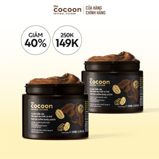 Combo 2 Tẩy da chết cơ thể cà phê Đắk Lắk Cocoon cho làn da mềm mại và rạng rỡ 200ml